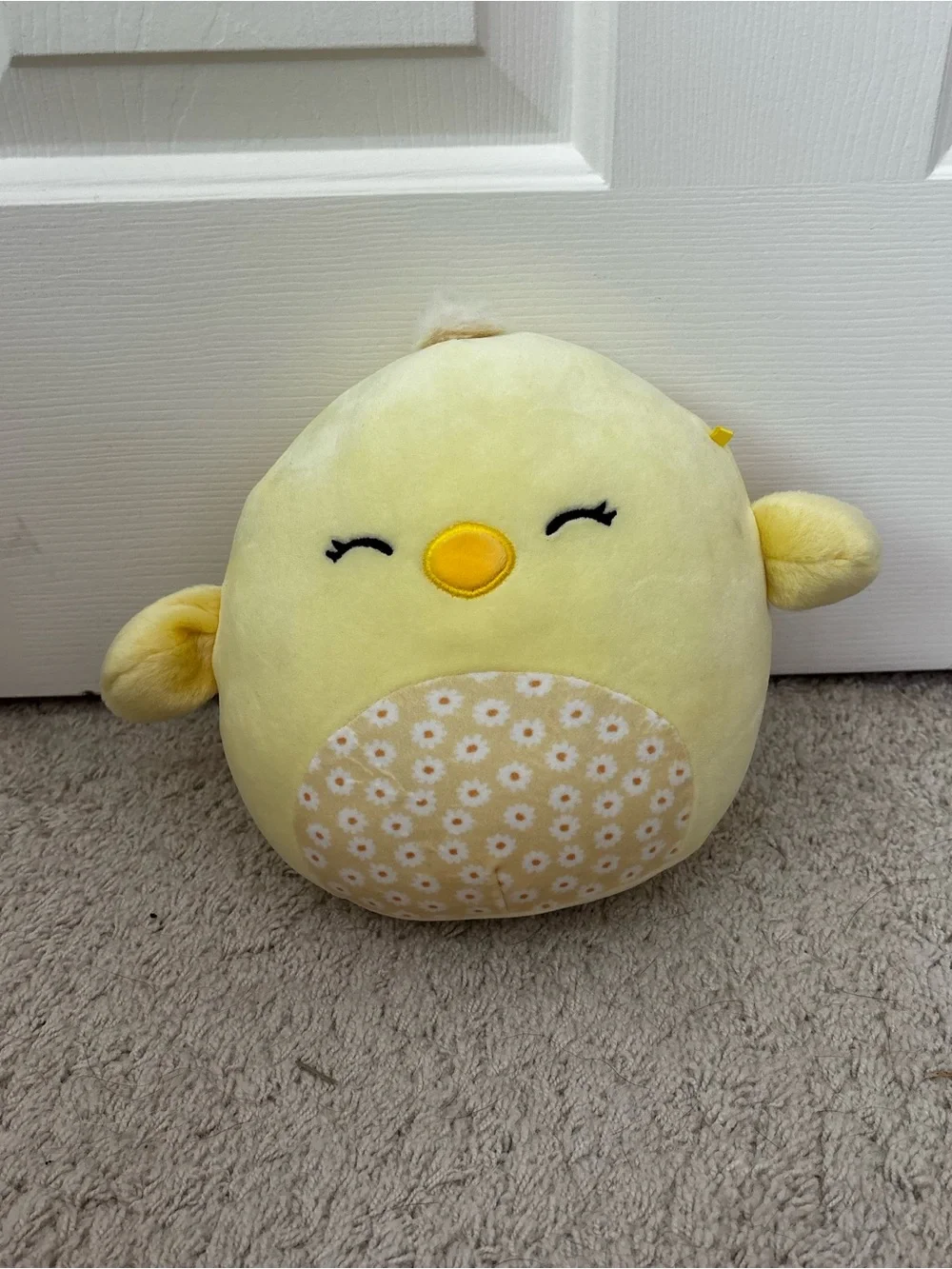 SQUISHMALLOWS Aimee Yellow Chick with Floral Belly Plush Small Toy